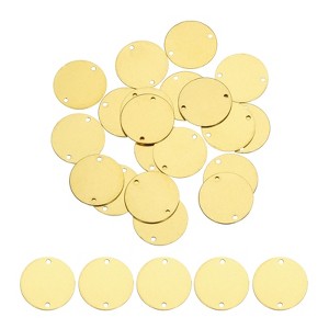 Unique Bargains Metal Wear Resistant Round Stamping Tags for Bracelet Dog Pet ID 20 Pcs - 1 of 4