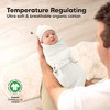 KeaBabies 3-Pack Organic Swaddle Sleep Sacks Baby with Newborn Beanies, Premies Swaddles Wrap 0-3 Months, Ergonomic Wearable Blanket - 4 of 4
