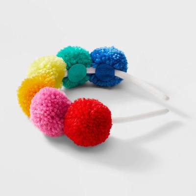 1ct Rainbow Pom-Pom Headband - Spritz&#8482;
