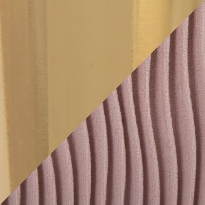 Chic Blush Pink Velvet Barrel Accent Chair with Gold Legs