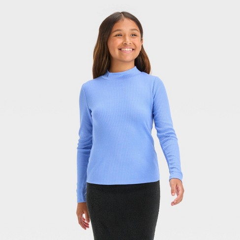 Girls mock neck sale