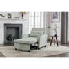NicBex 3-in-1 Convertible Sleeper Chair,Leather Folding Sofa Bed with USB Ports,Comfortable Couches with 4 Side Pockets for Living Room,Green - 4 of 4