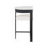 Meridian Furniture,Romeo Cream Boucle Fabric Counter Stool, Set of 2 - 4 of 4