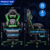 ELECWISH Racing Style High Back Computer Chair with Footrest Headrest and Lumbar Support - 2 of 4