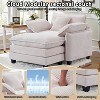 40''W Comfy Cloud Sofa Armchair - Corduroy Oversized Chair & Ottoman Set, Plush Upholstery & Extra Deep Seat for Small Apartment Living Rooms - 2 of 4