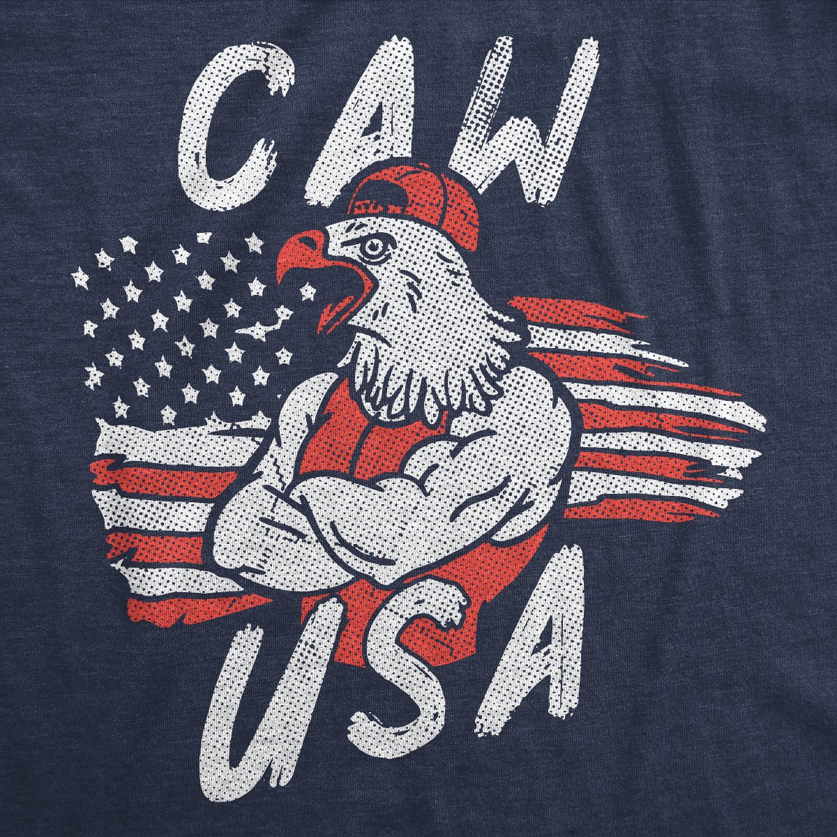Мужские футболки Crazy Dog T-Shirts, Inc. Mens Funny T Shirts Caw USA Sarcastic Fourth Of July Tee For Men - Crazy Dog Men's T Shirt For Fourth Of July Navy XL — фото 2