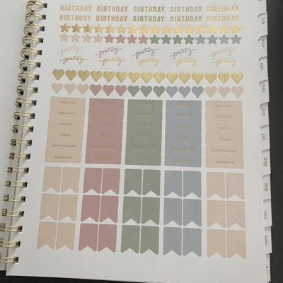 Sugar Paper Essentials 2024 Planner 11x9.5 Weekly/Monthly Frosted Pink