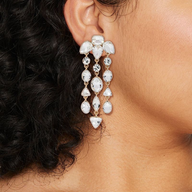 Linear Glass Drop Earrings - A New Day™ , 3 of 4