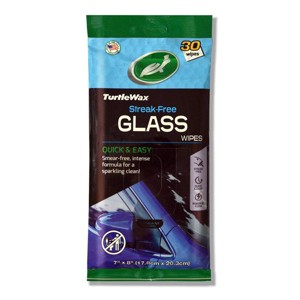 Turtle Wax Glass Auto Wipes Pouch 30ct: Streak-Free Car Cleaner, Automotive Interior Cleaning Supplies - 1 of 3