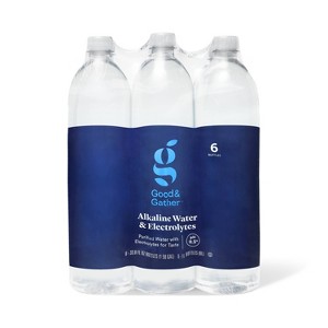 Alkaline Water and Electrolytes - 6pk/1L Bottles - Good & Gather™ - 1 of 4