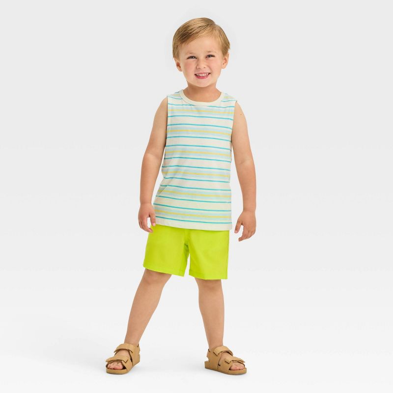Toddler Boys' Pull-On Quick Dry Shorts - Cat & Jack™ Green, 4 of 5