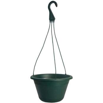 Rugg Polyresin Hanging Basket Green