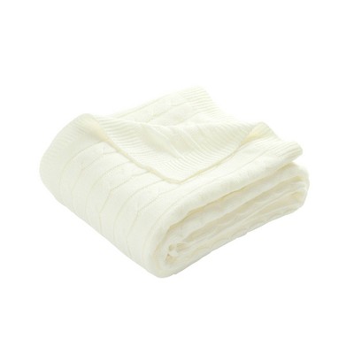 50"x60" Cable Soft Knitted Throw Blanket with Border - Lush Décor