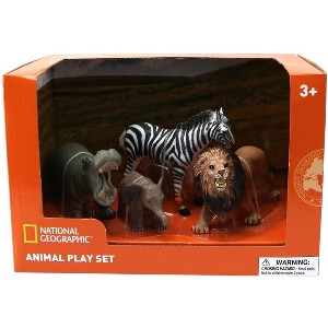 National Geographic Hippo/Boar/Zebra/Lion 4pc - 1 of 1