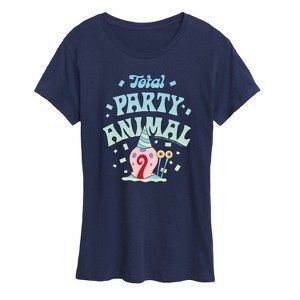 Women's - Spongebob Squarepants - Total Party Animal Short Sleeve Graphic T-Shirt - 1 of 4