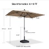 PURPLE LEAF Patio Umbrella Outdoor Table Umbrella Aluminum Frame Market Umbrella Sun Umbrella with 8 Sturdy Ribs - 2 of 4