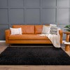 Hauteloom Faina Solid Black Shag Rug Washable - 2 of 4