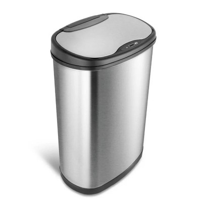 LunaLulinlk 13.2 Gallon Trash Can, Motion Sensor Kitchen Trash Can, Stainless Steel
