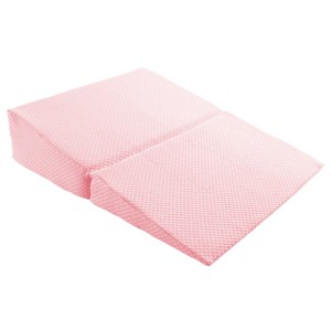 Yorkshire Home Full Folding Wedge Memory Foam Support Pillow with Rayon from Bamboo Fiber Cover Pink