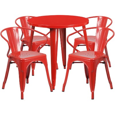 red metal chairs target