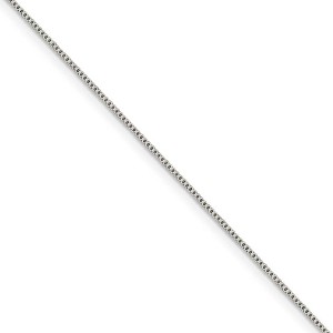 Black Bow Jewelry 0.8mm, Sterling Silver, Solid Box Chain Necklace - 1 of 4
