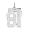 Black Bow Jewelry Sterling Silver, Jersey Collection, Medium Number 18 Pendant - 3 of 4