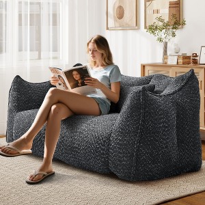 AENKYO Oversized Chenille Bean Bag Chair for Two People, Handle & Armrests - Large Lounger for Living Room, Gaming & Reading & Watching TV - 1 of 4