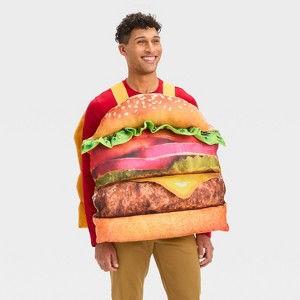 Kids' and Adult Hamburger Halloween Costume One Size - Hyde and EEK! Boutique™ - 1 of 3