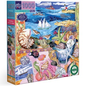 eeBoo Piece & Love: Seashells by the Shore - 1000 Piece Puzzle, Adult Jigsaw - 1 of 4