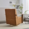 NixBex Modern Swivel Accent Chair with Solid Wood Armrests Comfy Chair Lounge Chair for Bedroom, Living Room, Office - 4 of 4