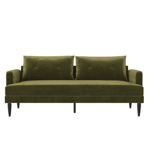 Bailey Pillow Back Sofa Olive Green