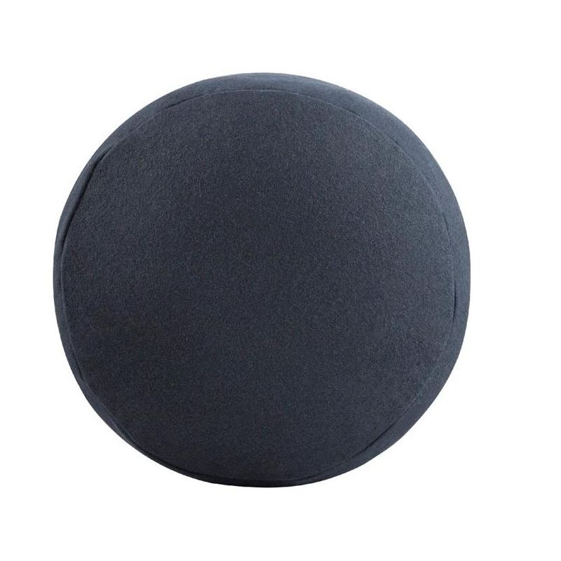 Mark & Day Lengenfeld 17"H x 17"W x 17"D Solid and Border Black Pouf, 4 of 5