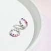 Girls' Heart Cascade Huggie Hoop Sterling Silver Earrings - In Season Jewelry - 4 of 4
