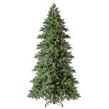 Evergreen Classics Pre-Lit Artificial Holiday Tree with LED Lights and Metal Stand