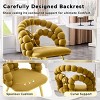 TopComfy Accent Chairs Set of 2 Puffy Bubble Chair Ball Chain Chair Dining Chairs with Gold Plated Legs for Dining Room, Yellow, 23"*19"*32" - 3 of 4