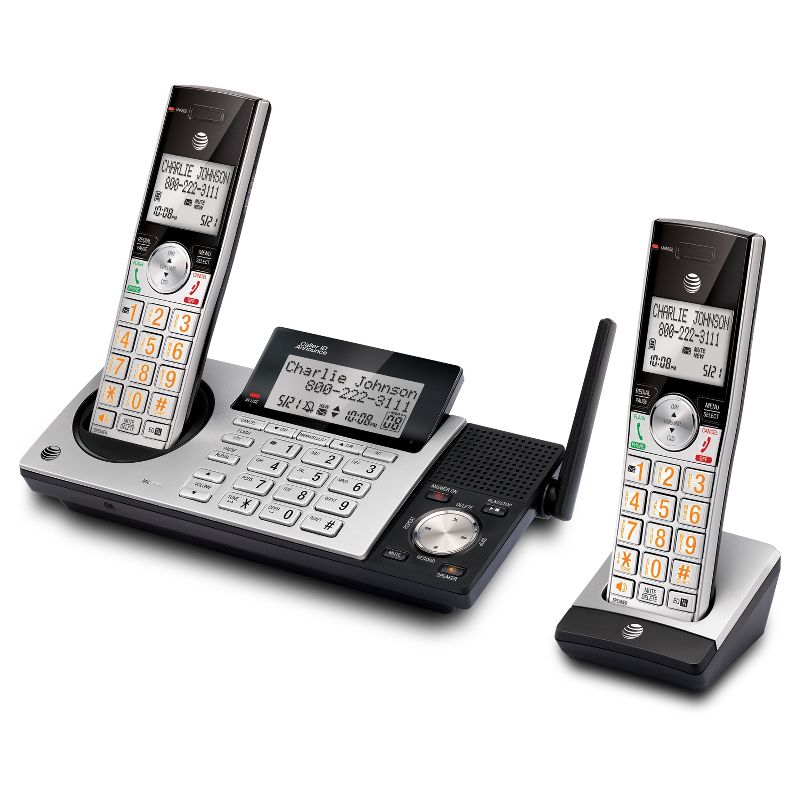 AT&T DECT 6.0 Cordless Phone System with  2 Handsets - Black (CL83215), 3 of 4