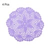 Unique Bargains Handmade Crochet Round Lace Placemats with Floral Patterns for Wedding Party - 3 of 4
