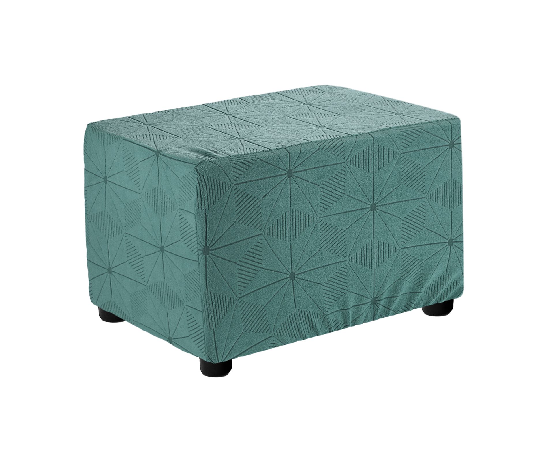 Unique Bargains Living Room Knitted Jacquard Stretch Rectangle Silpcover Fit 60-75cm/24"-30" Pine Green