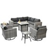 XIZZI 10 Pieces Wicker Furniture Set, Sectional Sofa Set with Wide Armrest and Deep Seat, Rattan Modular Conversation Set for Backyard Garden - 2 of 4