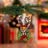 Kurt Adler Noble Gems Glass Ornament for Christmas Tree, Traditional Deer with Wreath - 3 of 3