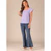 INSPIRE CHIC Women's Summer Square Neck Gingham Cap Sleeve Blouses - 4 of 4