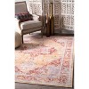 Nuloom Tinted Cartouche Medallion Vintage Indoor Area Rug - Orange 4' 3" x 6' 6" - 2 of 4