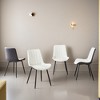 FURNIinspire Dining Chairs A set of 4 Dining Chairs For Dining room, Extended Seat, Metal Legs Dining Chairs With PU Cushion, White, 20"*18"*32" - 2 of 4