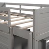 NicBex Twin Size Loft Bed Low Pine Bed Frame with Drawers, Shelves, Slide, Ladder and Full Length Guardrail, No Box Spring Required - 4 of 4