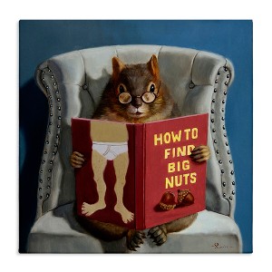 Stupell Industries Squirrel Reading Sassy Book, 24" x 24" - 1 of 4