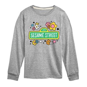Boys' - Sesame Street - Vintage Logo -Toddler and Youth Long Sleeve T-Shirt Long Sleeve Graphic T-Shirt - 1 of 3