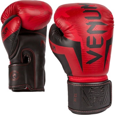 Venum Elite Hook and Loop Boxing Gloves - Red Camo