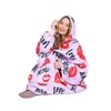 Catalonia Woman Wearable Blanket Hoodie Oversized Sweatshirt, Warm Fleece Pullover Adult Blanket, Cozy Birthday Gift for Woman Wife - 2 of 4