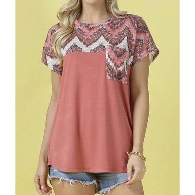 Women's Shirly Printed Tee Top - Avery Apparel