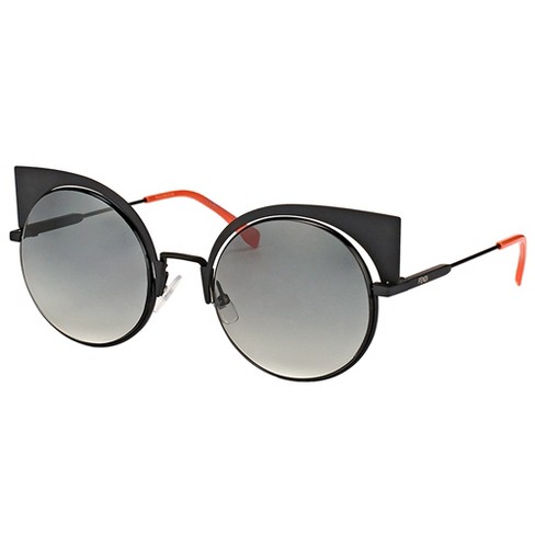 Fendi Eyeshine Ff 0177 003 Vk Womens Cat-eye Sunglasses Matte Black ...